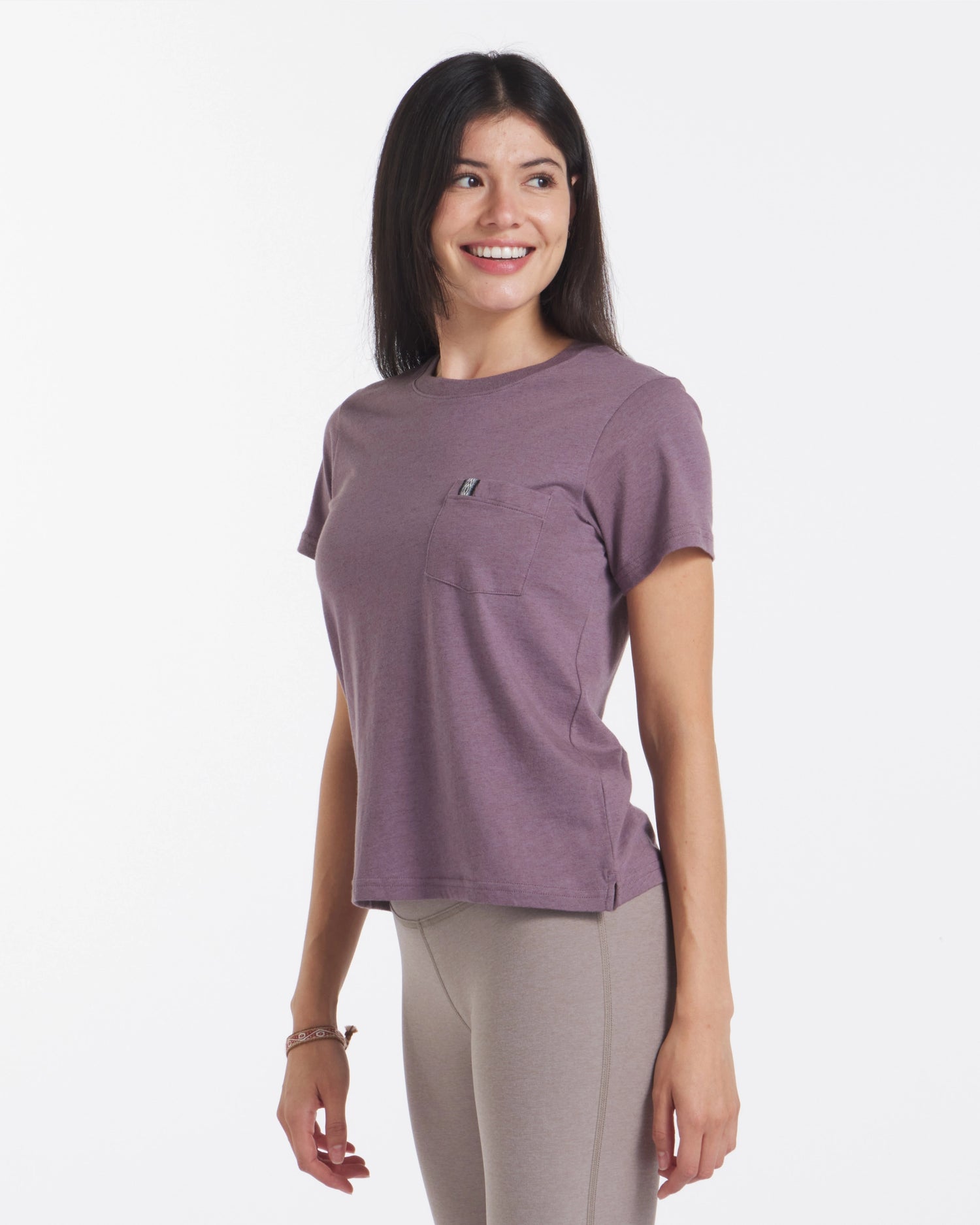 Women's alpaca wool pocket tee