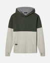 Men's Breathe green and tan Hoodie with front pocket and grey interior