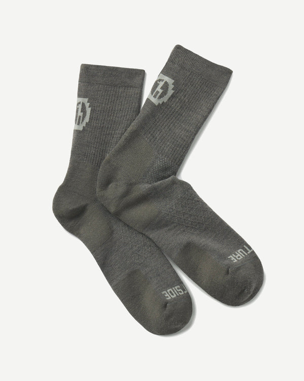 Forage Green Trail Alpaca Wool 3/4 Crew Breathable Hiking Socks – PAKA Apparel