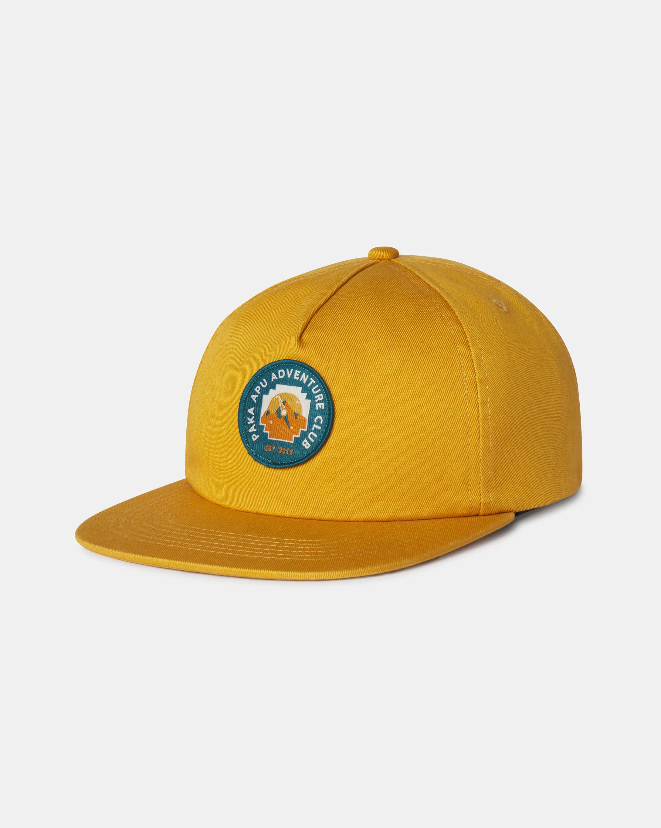 Adventure Hat – Vintage Wash Flat Brim Hat with Patch