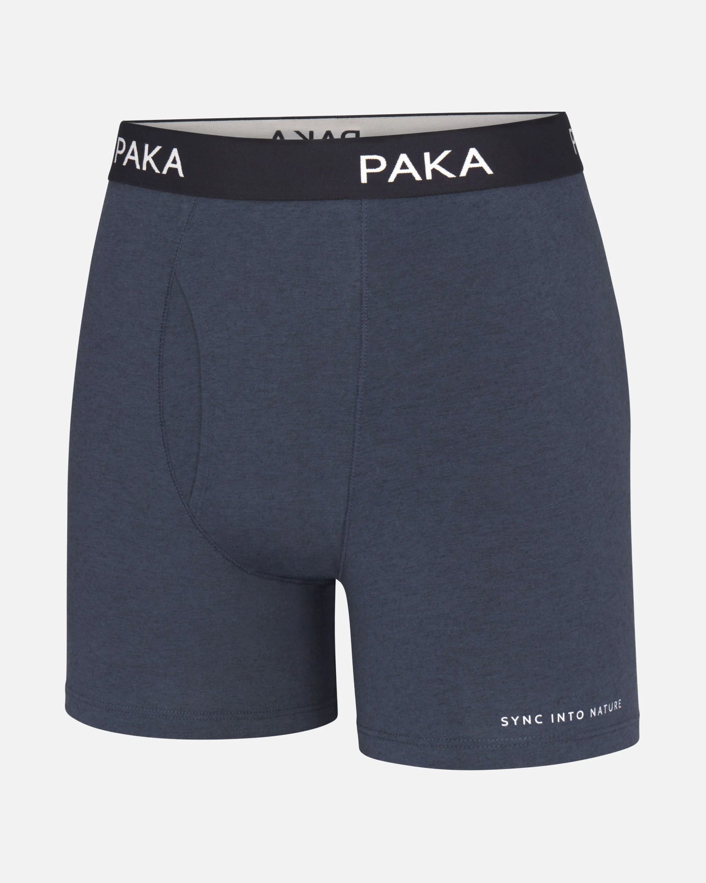 Men's blue alpaca briefs underwear flat lay