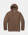 Brown hoodie on a light gray background