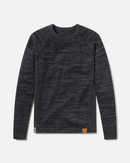 Charcoal / Dark Grey Crewneck Ethical Alpaca Wool Sweater - PAKA The Original Crew