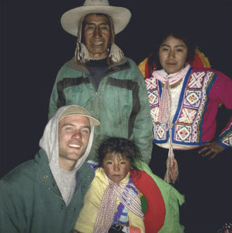 Kris, our founder, and a quechua family 