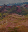 A colorful group of mountains.