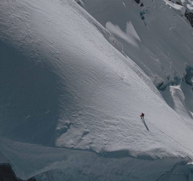 Summitting Yanapaccha snowy mountain in Peru