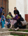 Gisella and some quechua women weaving alpaca fiber
