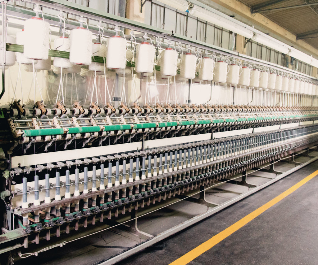 The alpaca fiber is spun into yarn