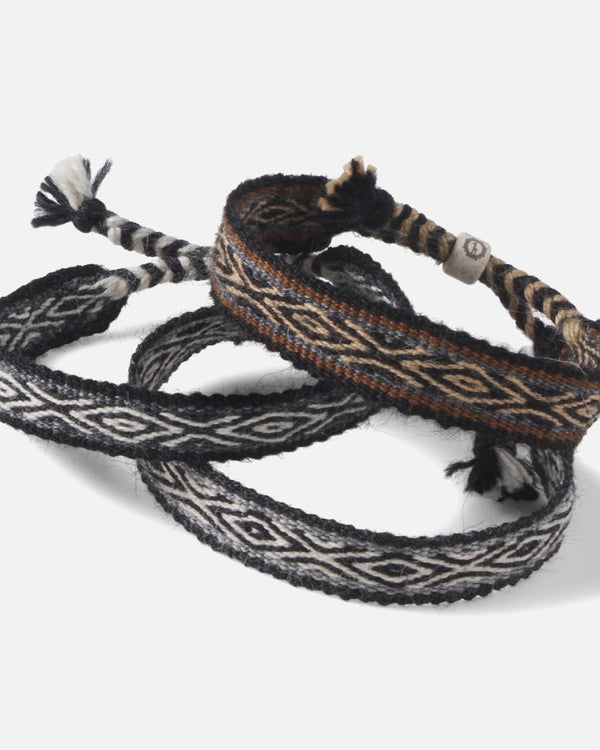 3 Pack of Ñawi Grey Handwoven Quechua Alpaca Bracelets Made in Peru with Inca Design – PAKA Apparel