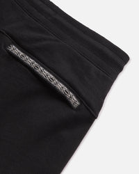 Close-Up of Handwoven Inca ID on Men’s Black Sustainable Jogger Lounge Pants – PAKA Apparel