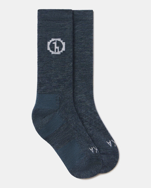 Navy Essential Melange Alpaca Crew Socks – PAKA Apparel