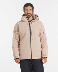 Model Wearing Puma / Tan Men's Apu Parka Waterproof Winter Ski Jacket – PAKA Apparel