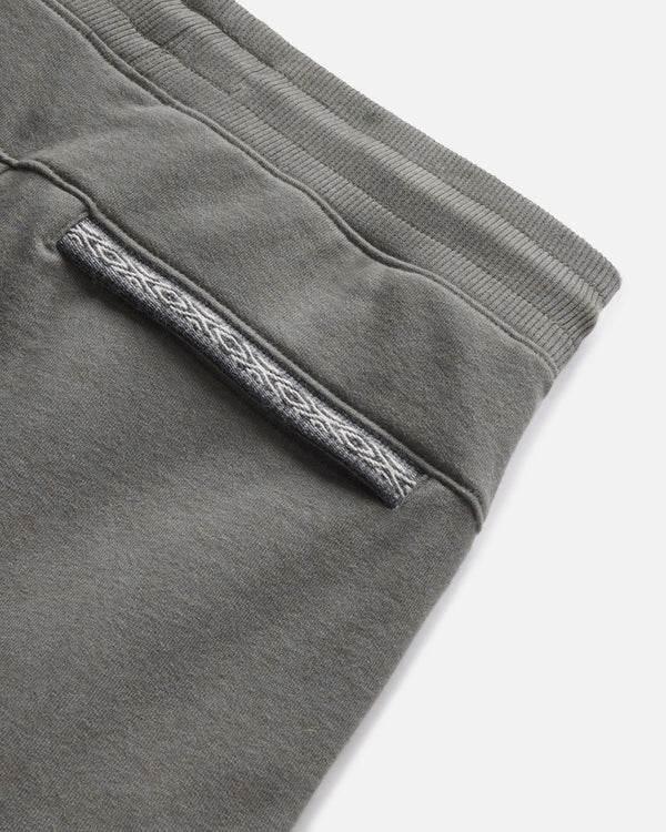 Close-Up of Inca Id on Back of Forage Grey Everyday Men’s Alpaca Joggers / Sweatpants for Outdoors and Casual – PAKA Apparel