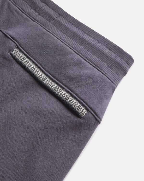 Close-Up of Inca Id on Back of Stone Blue Everyday Men's Alpaca Joggers / Sweatpants for Outdoors and Casual – PAKA Apparel