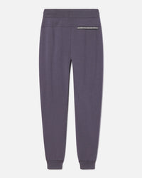 Back of Stone Blue Men’s Terry Jogger Pants in Pima Cotton, Tencel and Alpaca Blend – PAKA Apparel