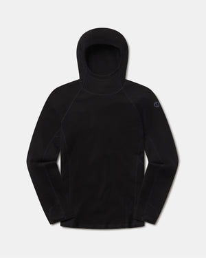 Men's Sustainable Thermal Hoodie Baselayer in Black – PAKA Apparel