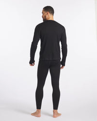 Back of Man in Black Warm Alpaca Thermal Long Underwear – PAKA Apparel