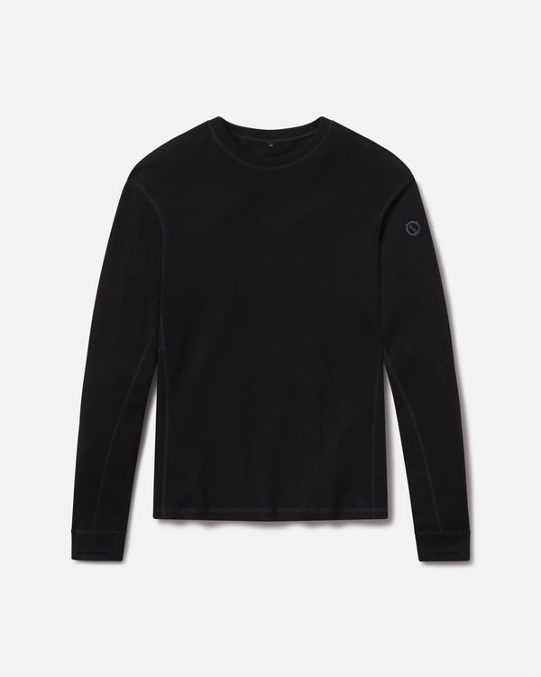 Men's Black Alpaca Wool Thermal Baselayer Shirt Top for Skiing, Snowboarding and Winter Hiking – PAKA Apparel