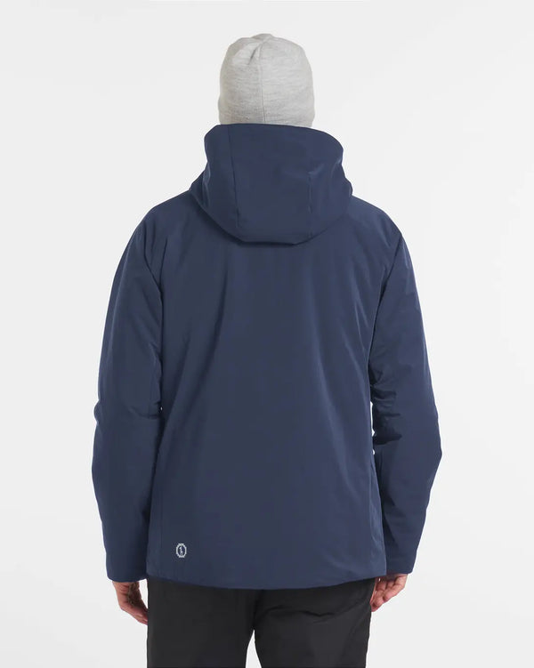 Backside of Man in Navy Blue Apu Parka Waterproof Winter Jacket – PAKA Apparel