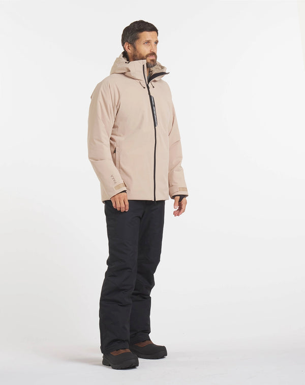 Full-Height Shot of Man in Puma / Tan Apu Parka Lightweight Winter Jacket – PAKA Apparel
