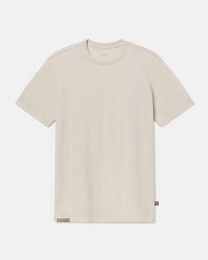Bone / Off-White Essential Tee Men's Organic Pima Cotton and Alpaca T-Shirt from Peru – PAKA Apparel