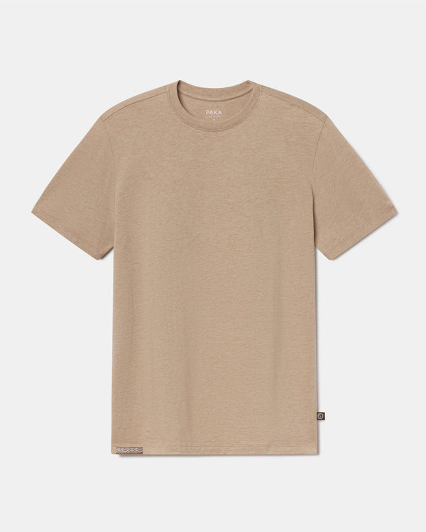 Desert / Tan Essential Tee Men's Organic Pima Cotton and Alpaca T-Shirt – PAKA Apparel
