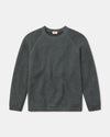 Men's PAKA Mountain Crew sweater in Forest color on a light gray background