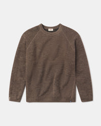 Men's PAK Mountain Crew Sweater in Wood on a light gray background