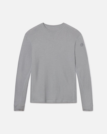 Men's Silver / Light Grey Alpaca Wool Thermal Baselayer Shirt Top for Skiing, Snowboarding and Winter Hiking – PAKA Apparel