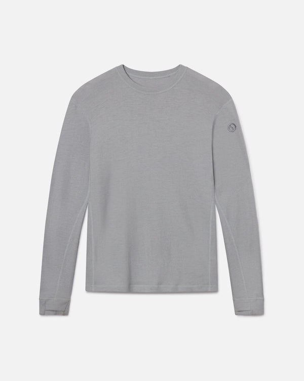 Men's Silver / Light Grey Alpaca Wool Thermal Baselayer Shirt Top for Skiing, Snowboarding and Winter Hiking – PAKA Apparel