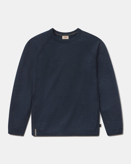 Navy Men's Ultralight COOLPLUS Alpaca Crewneck Sweater from Peru – PAKA Apparel