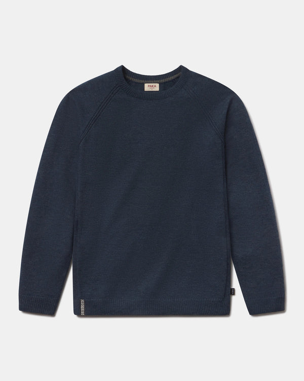 Navy Men's Ultralight COOLPLUS Alpaca Crewneck Sweater from Peru – PAKA Apparel