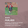 Photograph showing Miriam, a weaver at the Centro de Textiles Tradicionales del Cusco in Patabamba, Peru