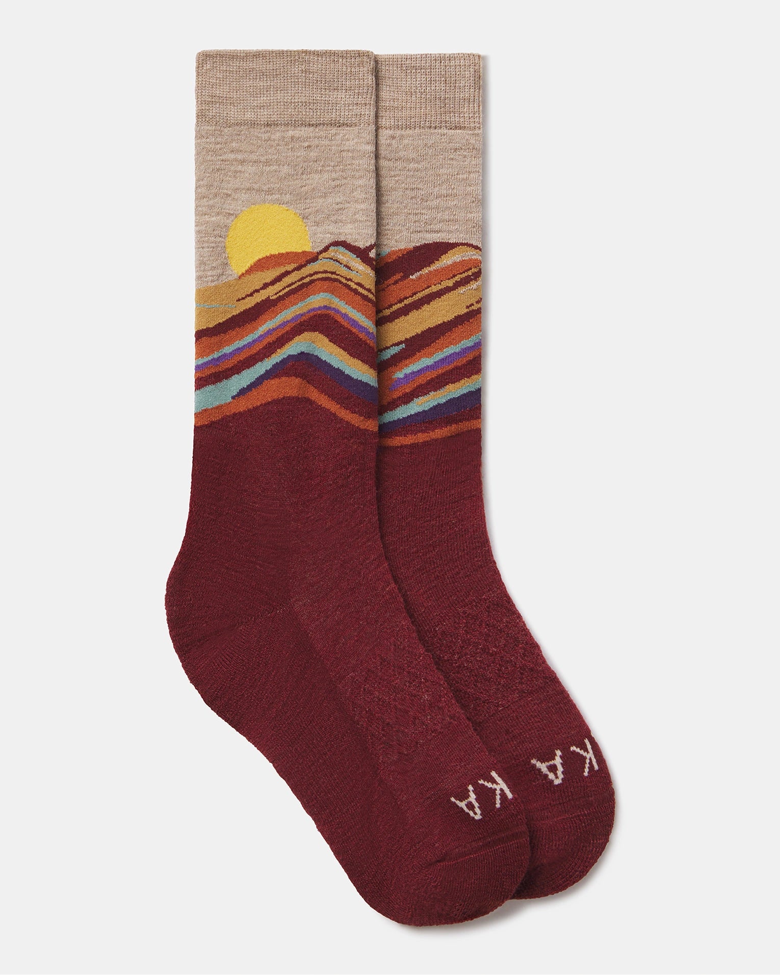 Rainbow Mountain Crew Socks – Mountain Pattern Socks