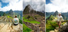 Three pictures of Machu Picchu