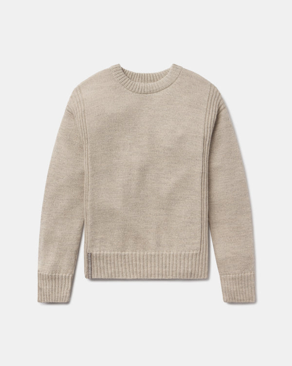 Beige sweater on a light gray background