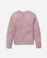 Pink sweater on a light gray background