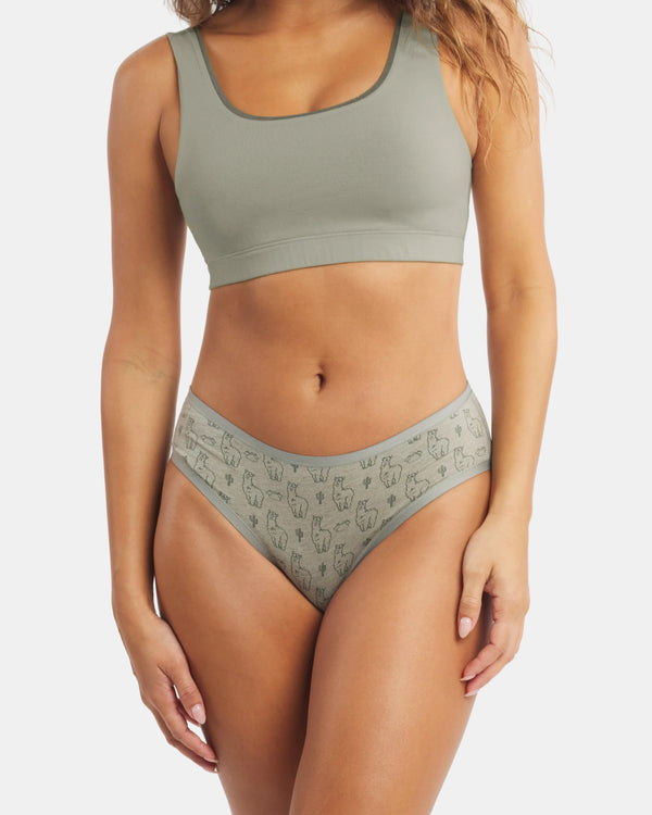 Women's Essential Printed Mid-Rise Brief