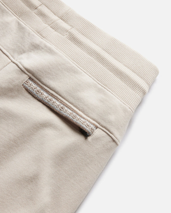 Close-Up of Handwoven Inca ID on Ivory / Off White Everyday Jogger Lounge Pants – PAKA Apparel