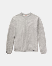 Women's Mountain Crew Sweater in Light Grey on a white background