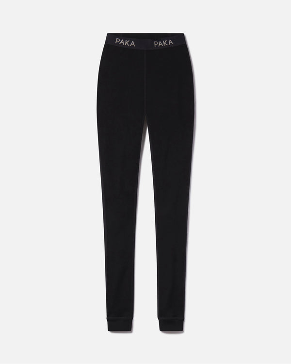 Women's Black Natural Fiber Alpaca Wool Thermals Baselayer Bottoms – PAKA Apparel