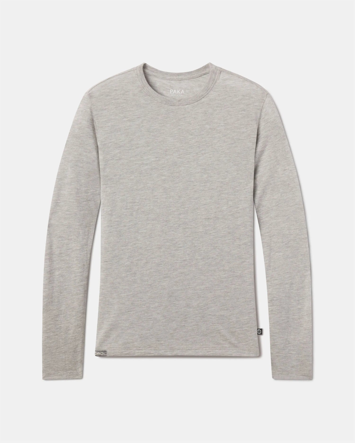 Gray long-sleeve shirt on a white background