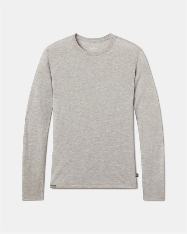 Gray long-sleeve shirt on a white background