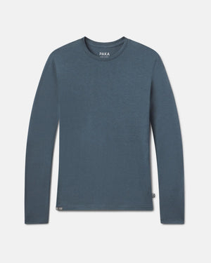 Women's Aire Soft Alpaca Long Sleeve Shirt in Navy – PAKA Apparel