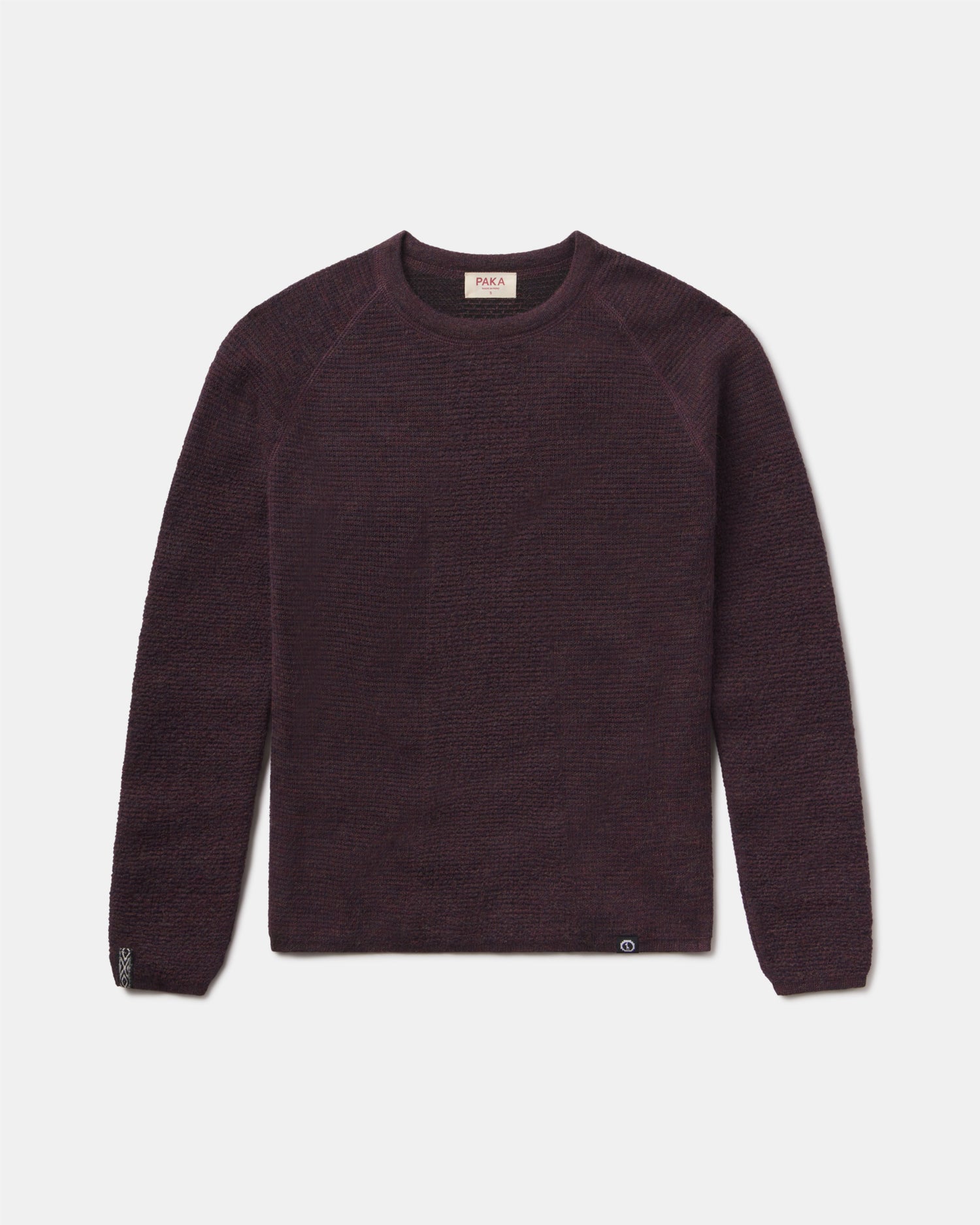 Women's Mountain Crew in Eggplant on a light gray background