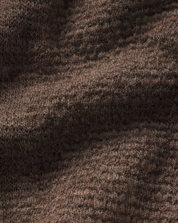 Women's Mountain Crew sweater in Wood closeup