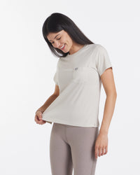 Women's alpaca wool pocket tee