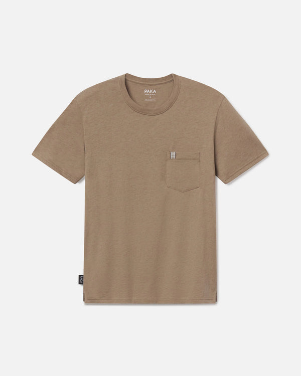 Cappuccino / Light Brown Lightweight Women’s Alpaca Wool Pocket T-Shirt – PAKA Apparel