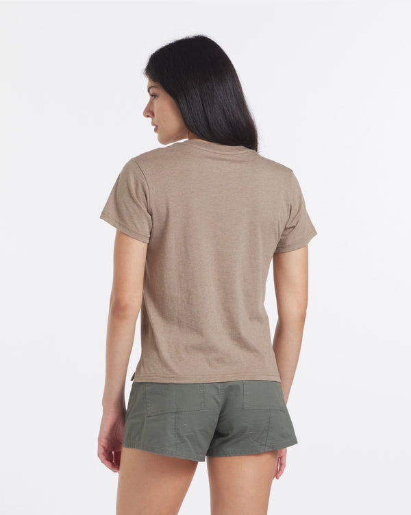 Women's alpaca wool pocket tee