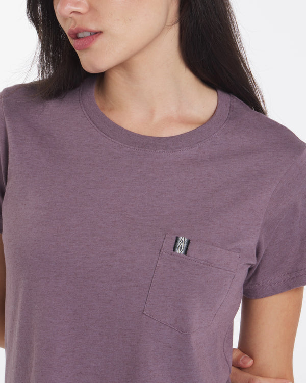 Women's alpaca wool pocket tee